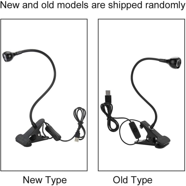 UV-gellampe 3W UV LED Fiolett USB med klipsbryter for mobiltelefon