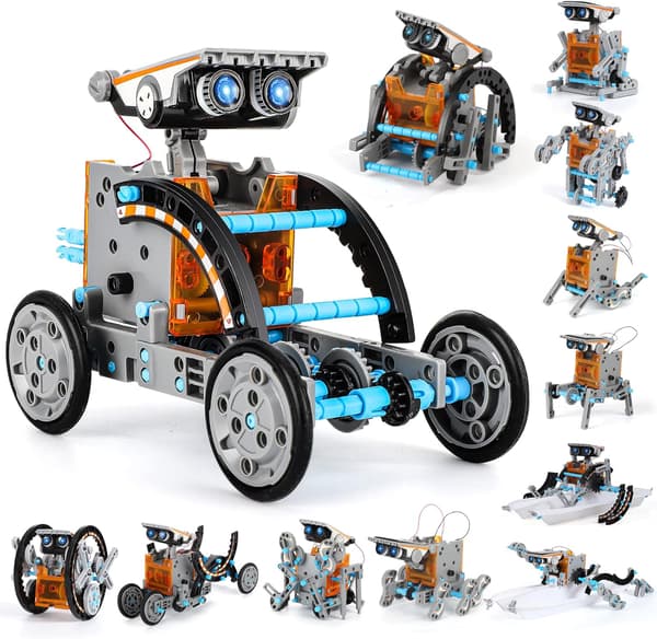 Lucky Doug 12 i 1 STEM solrobot sæt legetøj til børn fra 8 år