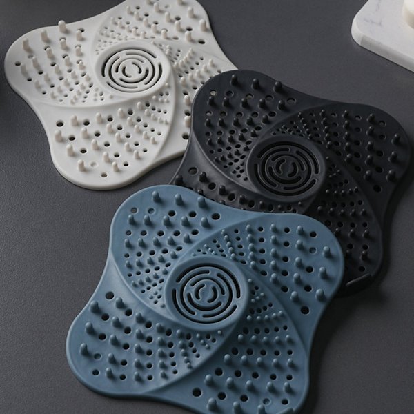 6 st 3 Färger Multifunktionell Diskho Strainer Plug Hårfångare Avlopp C