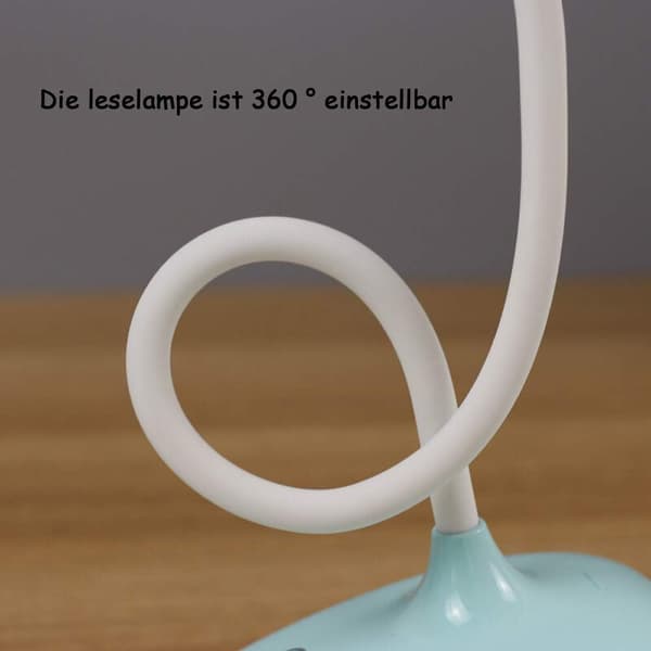LED Læselampe Klipslys Børnebordlampe med Fleksibel Hals USB