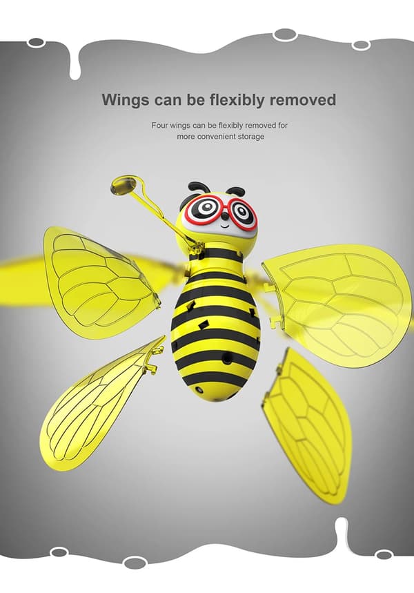 10cm Mini Flyvende Bi RC Drone Med Vinger Håndsansning Induktion H