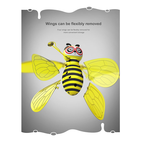 10cm Mini Flyvende Bi RC Drone Med Vinger Håndsensorinduktion