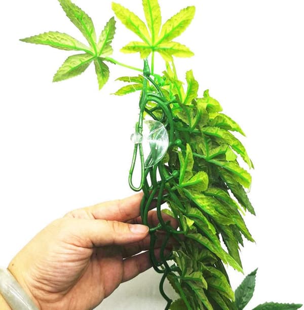 Amapallo Dekorativ Plastväxt för Reptiler/Amfibier