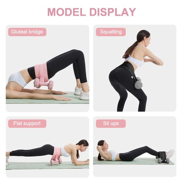 Hip Thrust Bæltepude til Håndvægte Vægte Squats Glute Bridges Sort