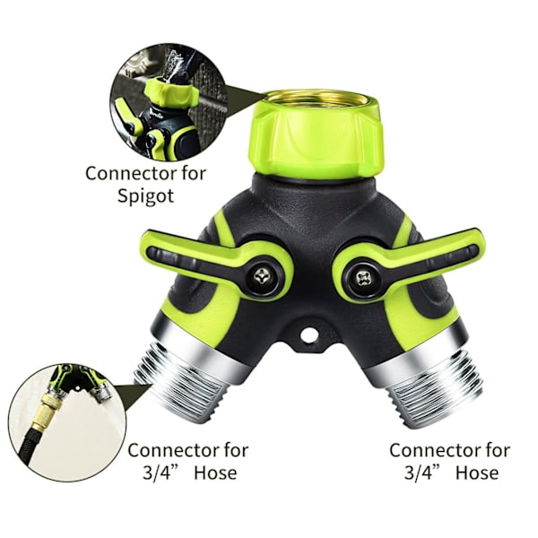 Forthcan Have Splitter, Y-Forgrening Slange Splitter, 2-Vejs Hanekobling