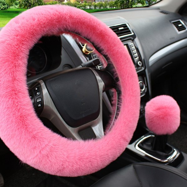 Fluffig Rattstyrningsöverdrag Set Halkskyddande Inredningstillbehör