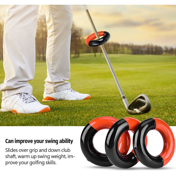3 stycken golfviktade ringar Golf Swing Ring Viktad ring för träning
