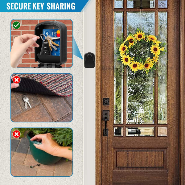 Nyckelskåp Stort nyckelskåp utomhus med 4 nödkoder och nycklar