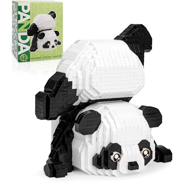 Mini Byggstenar Djurset Väskor, 1325 St Micro Mini Panda