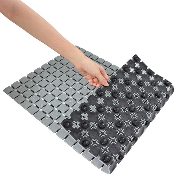 Halksäker Rektangulär Duschmatta 68 x 38,5 cm Kvadrat med Sugkoppar