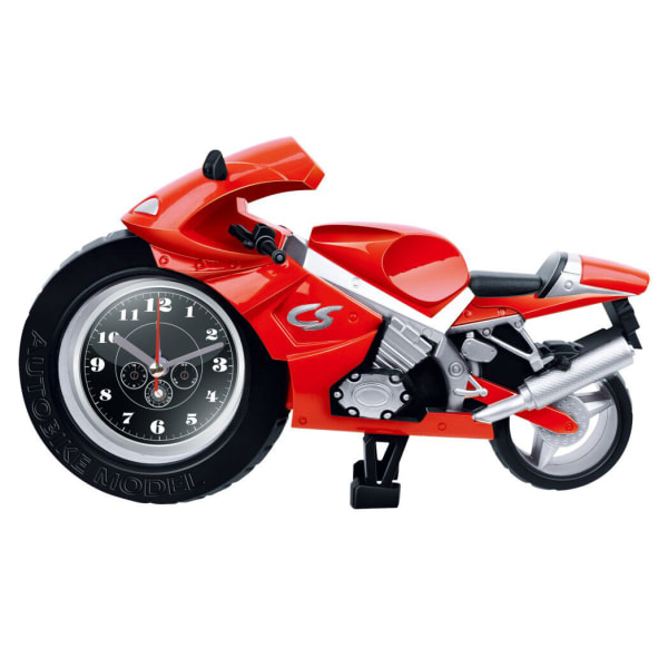 Tecknad väckarklocka kreativ motorcykel leksak klocka barn bil