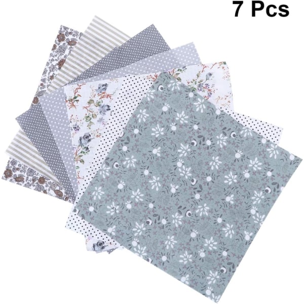7 stk stoffkvadrater blader bomulls patchwork håndverk DIY sy Scr