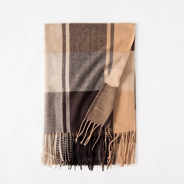 Imitation Cashmere Sjal Vinterhalsduk Kvinnors Sjal Tjockad Krig