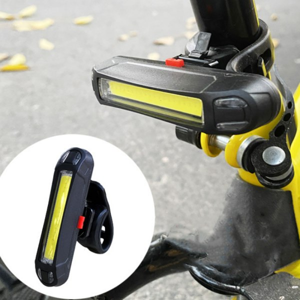 Sykkellys bak USB-lading blinkende tre-farget advarselslys