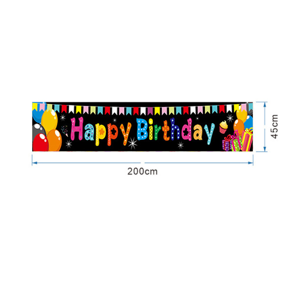 Färgglad Happy Birthday Yard Banner Stor Happy Birthday Yard Sign backdrop Det är min födelsedag Backdrop Party Inomhus Utomhus