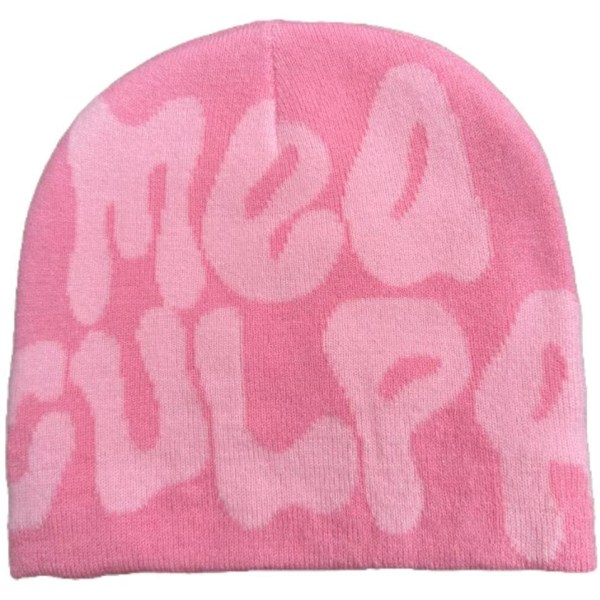 Dam Beanie Hatt Trådlös Vinter Stickad Skallehatt Vinterhatt