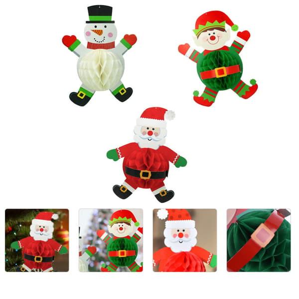 3 stk Julehonningkaker Kule Juletrepynt DXGHC