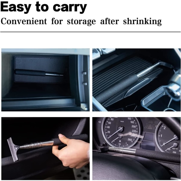 Utdragbar Bakspegel-Squeegee för Bil, Vattenrengörare med Lång
