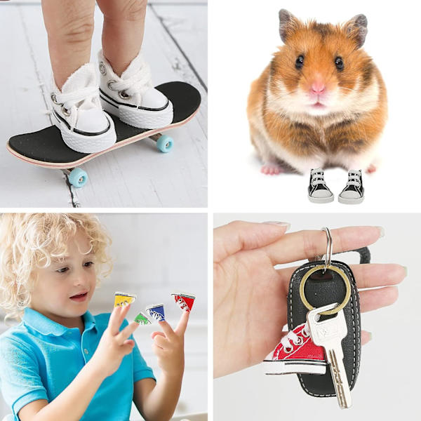 14 Par Mini Fingersko, Søde Små Sko til Finger Breakdance