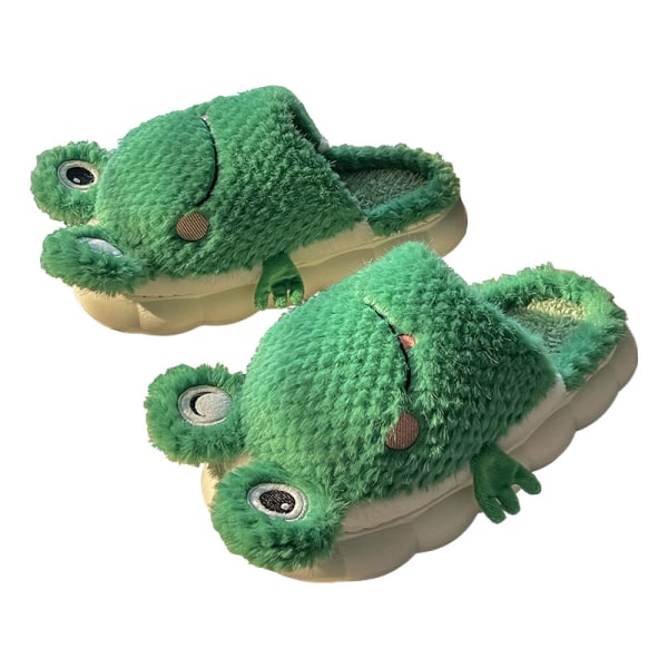 Frog Cotton Slippers Female Cartoon Lovely Couple Funny Non sl