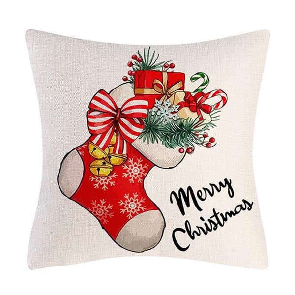 4 st 45x45cm Kuddfodral Jul Dekorativa Soffa Kudde