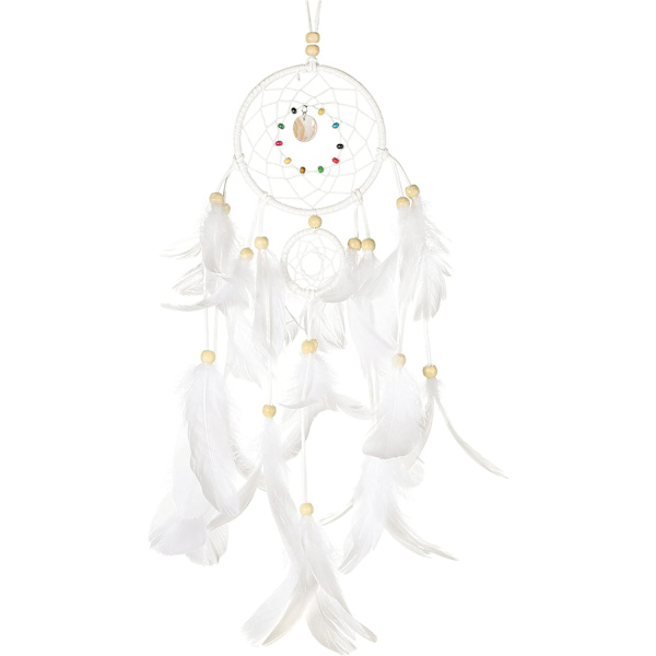 Fjäderdrömfångare Skal Drömfångare Fina Ornament Färgglada