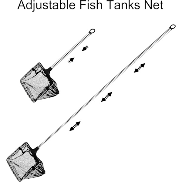 Akvariumfiskenett, lite fiskenett med 21-40,5 cm lang håndtak