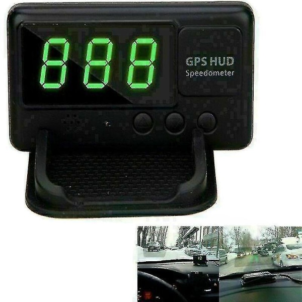 Digital bil GPS hastighetsmätare Auto Hud Överhastighet Varning Head Up Us