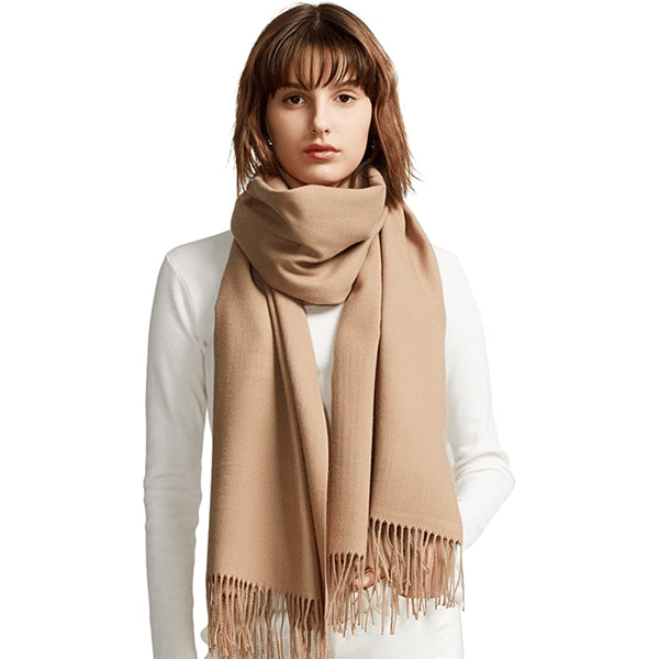 Camel Kvinders Stor Blød Kashmir-lignende Pashmina Sjal Wraps Let