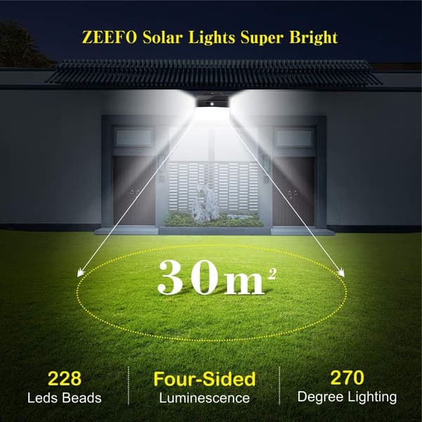 228 LED:n aurinkopaneelit ulkokäyttöön, liikeanturilla, DXGHC