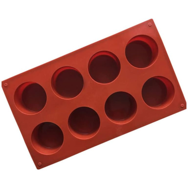 Kakaform 8 Håligheter Runda Cylinder Kolonn Silikon Hantverk