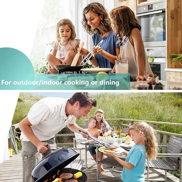Grilltang, Rustfritt stål/plast, Lengde: 37,7 cm, Sølv DXGHC