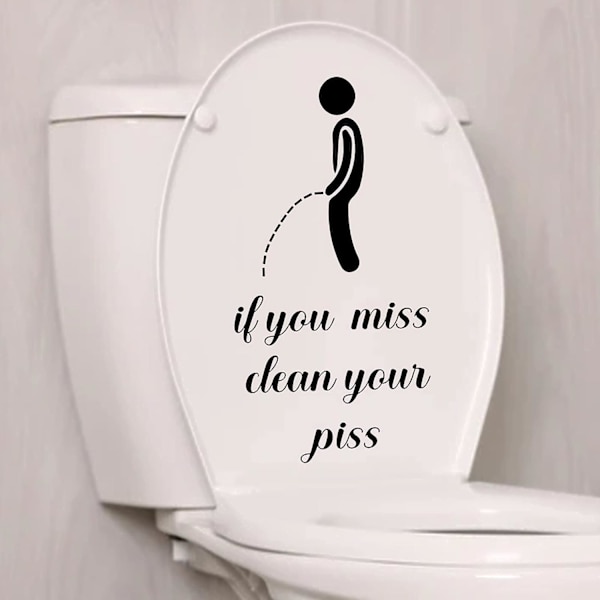 Logo Villain Toilet Stickers, Rengør Din Piss Sjove Dekaler, Vand