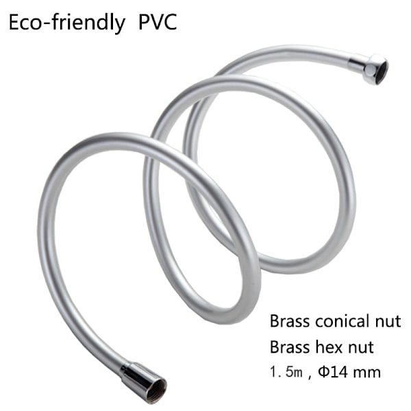 PVC duschslang silver duschslang duschmunstycke inloppsrör br