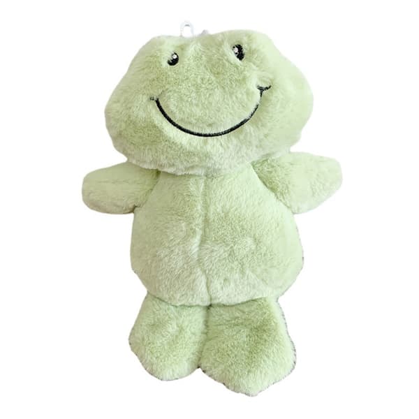 En glad og smilende frosk bamse med sovende b
