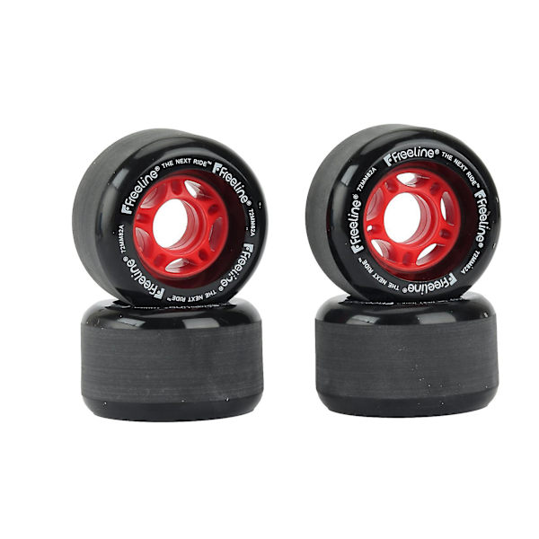 4 stk. Skateboardhjul med 70mm Diameter Skateboard Sort