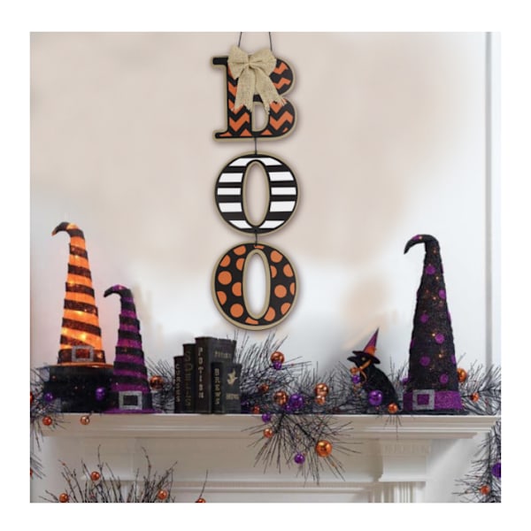Halloween Boo-skilt for inngangsdøren Takknemlighets- og B DXGHC
