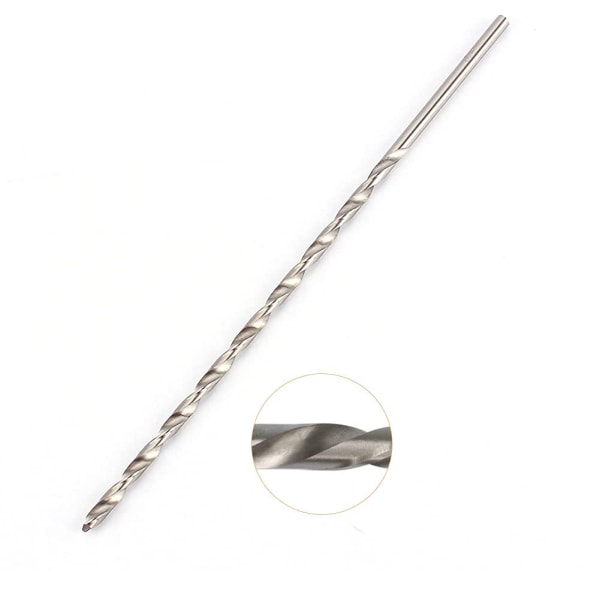 4mm Extra Lång Borr 200mm Rak Spiralborr HSS Cylindrisk