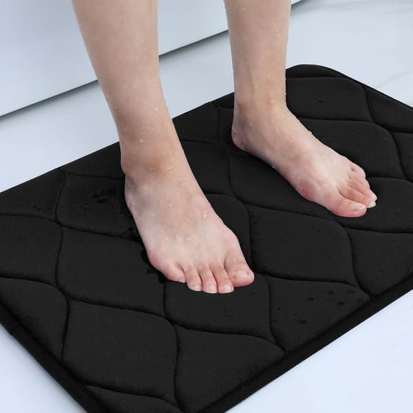 Badeværelsesmåtter i memory foam, ultra bløde & skridsikre bademåtter, vand