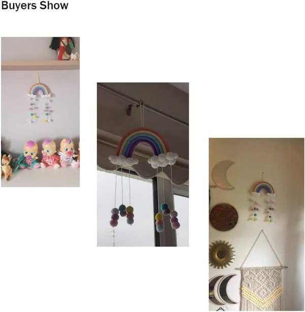 Regnbue Sky Macrame Væghængende Dekoration