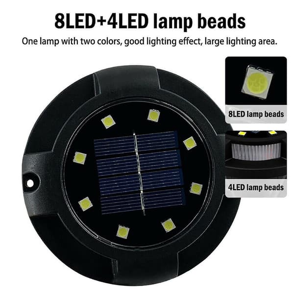 Utomhus 8-pack 12 LED Solcellslampor för Trädgård Gräsmatta DXGHC