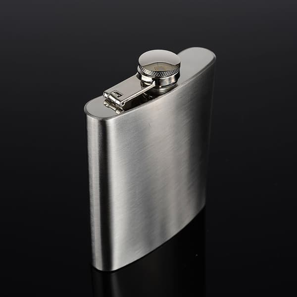 7 OZ 196 ML Rustfri Stål Hip Flask - Farve: Penge