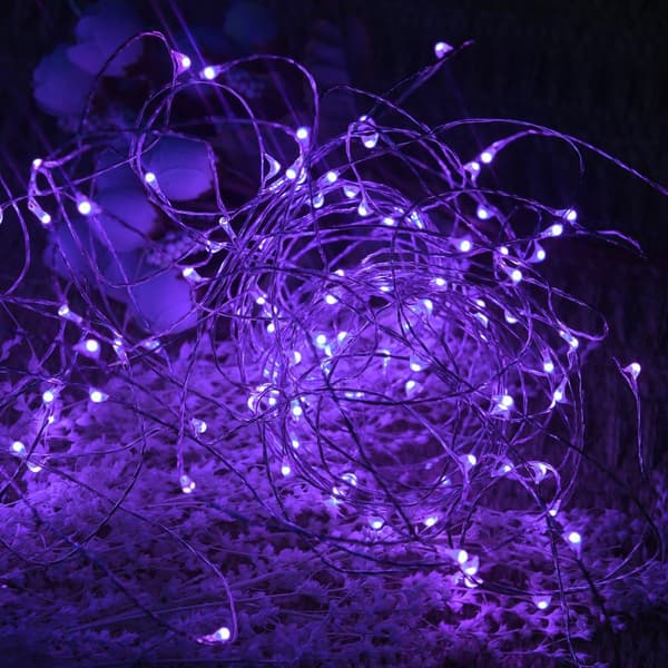 Utendørs solcelledrevne fe-lys, 200LED 22M 8 moduser IP65 vanntett