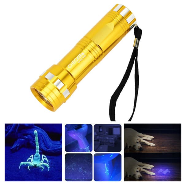 1 Mode Guld Etui 501B Lommelygte T6 Hvid Lys Bærbar Compa