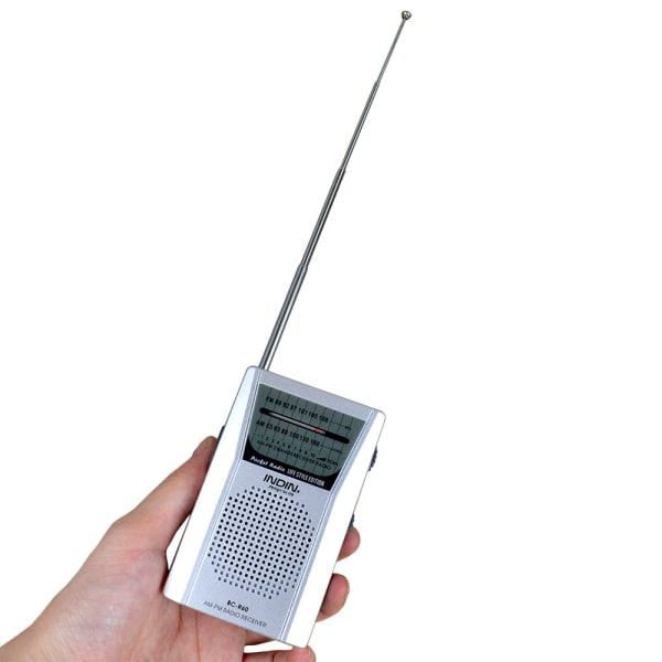 Pocket Radio Teleskopantenn Mini Am/fm 2-bands Radio World Rec
