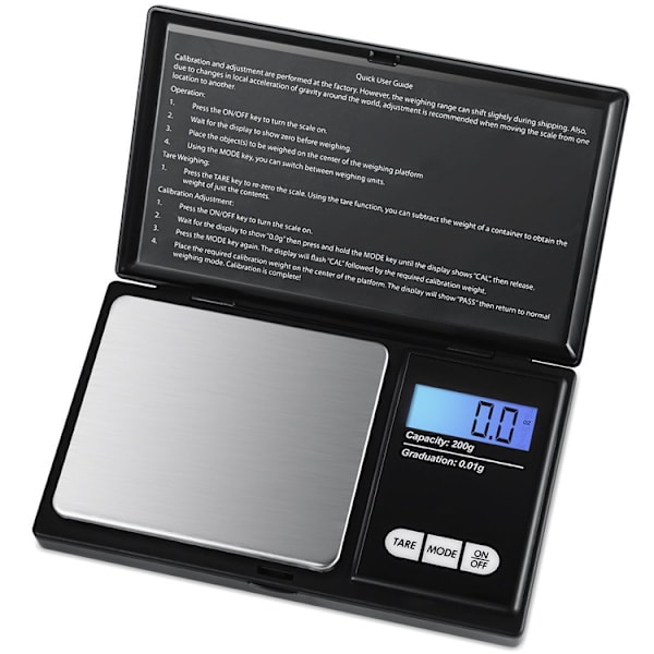Præcisionsvægt 500g/0.01g Køkkenvægt (7 Enheder), Tare Fun DXGHC