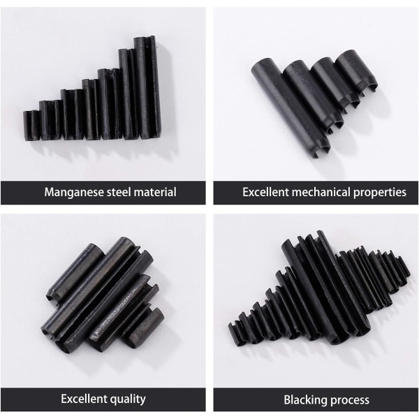 Split Spring Pin Cotter Pins Manganstål Sortimentsett M1.5