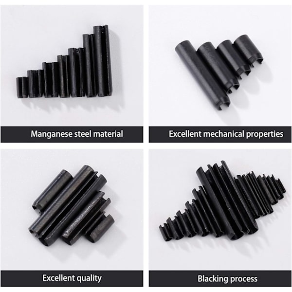 Split Spring Pin Cotter Pins Manganstål Sortimentssæt M1.5