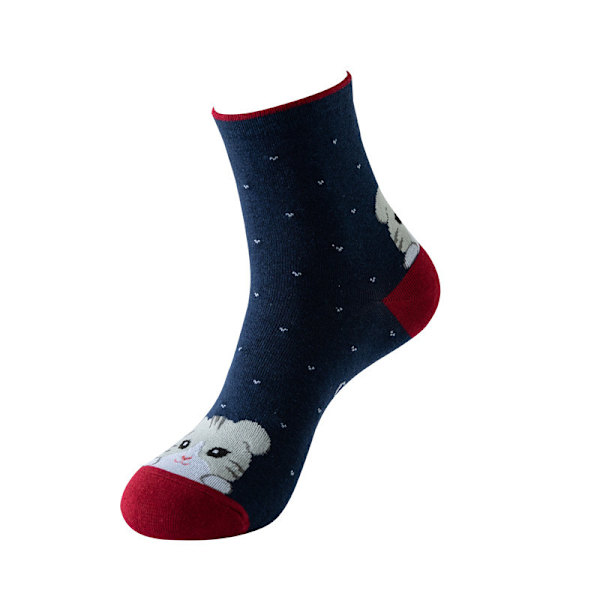 6 Par Damsockor, Medelhöga, Nya Kattmönster, Damsockor