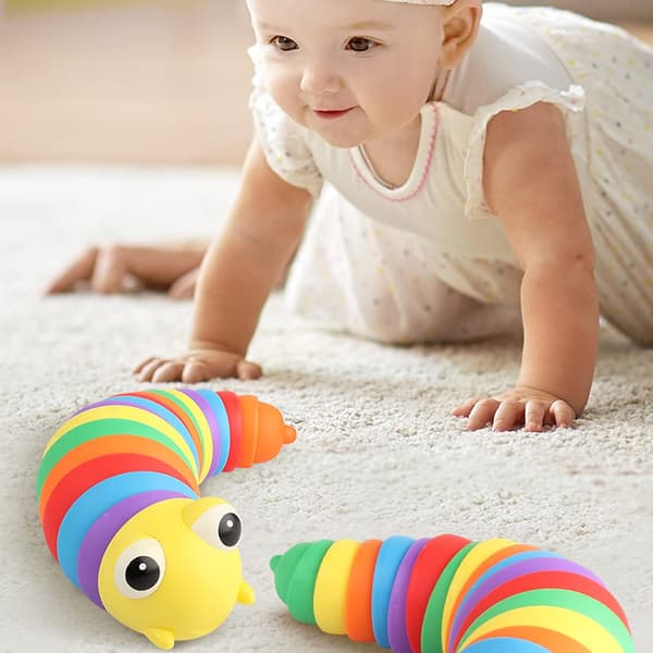 1 Stykke Farverig Afstressende Slug Snegl Caterpillar Decomp